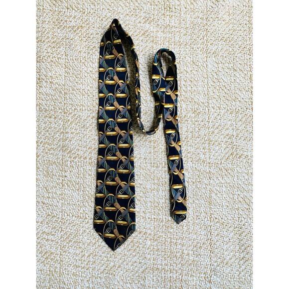 Equestrian tie Sinsabang Pure Silk Korean - Picture 1 of 2
